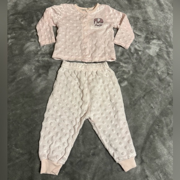 Baby Gear Other - Baby Gear Light Pink Textured Pajama Set